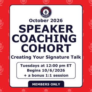 Speaker Coaching Cohort - July 2026