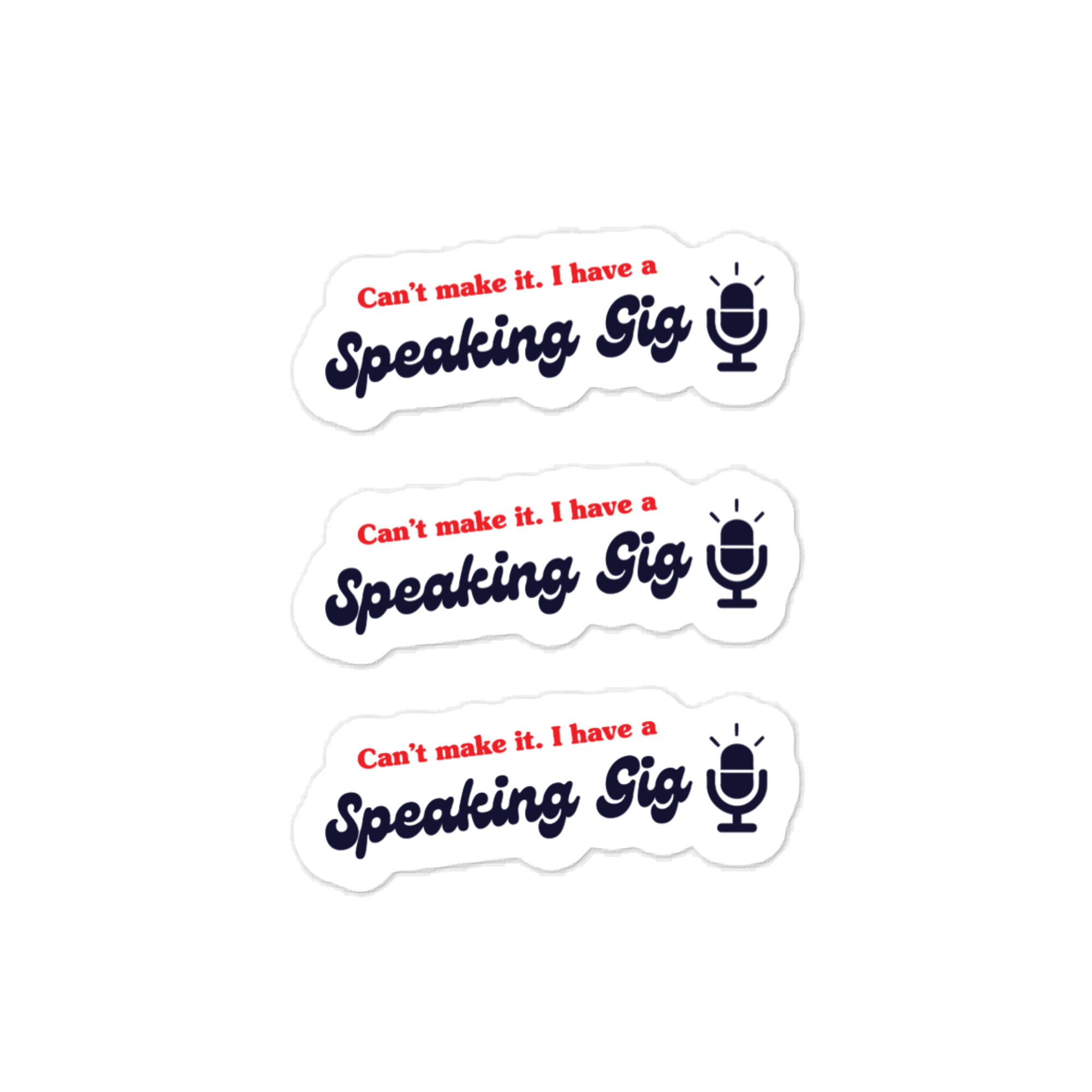 Speaking Gig Vinyl Decals (2 sizes)